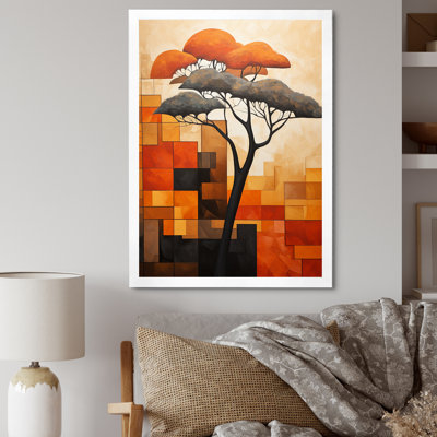 Cubist African Tree Landscape 1 - Art mural africain