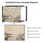 Très grand art mural imprimé sur toile - Beige, brun clair, paysage abstrait, décor de salon contemporain - "Assemblage requis (cadre non fini)"-130840764