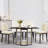 Raffertie 19.6" H PU Leather Upholstered Modern Dining Chairs With Black Metal Frame and Checker-Shaped Backerst-679365328-690409909
