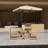 HIPS Material Outdoor Bistro Set Foldable Small Table And Chair Set With 2 Chairs And Rectangular Table
