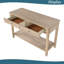 Console 47,5 "en bois avec rangement et tablette ouverte