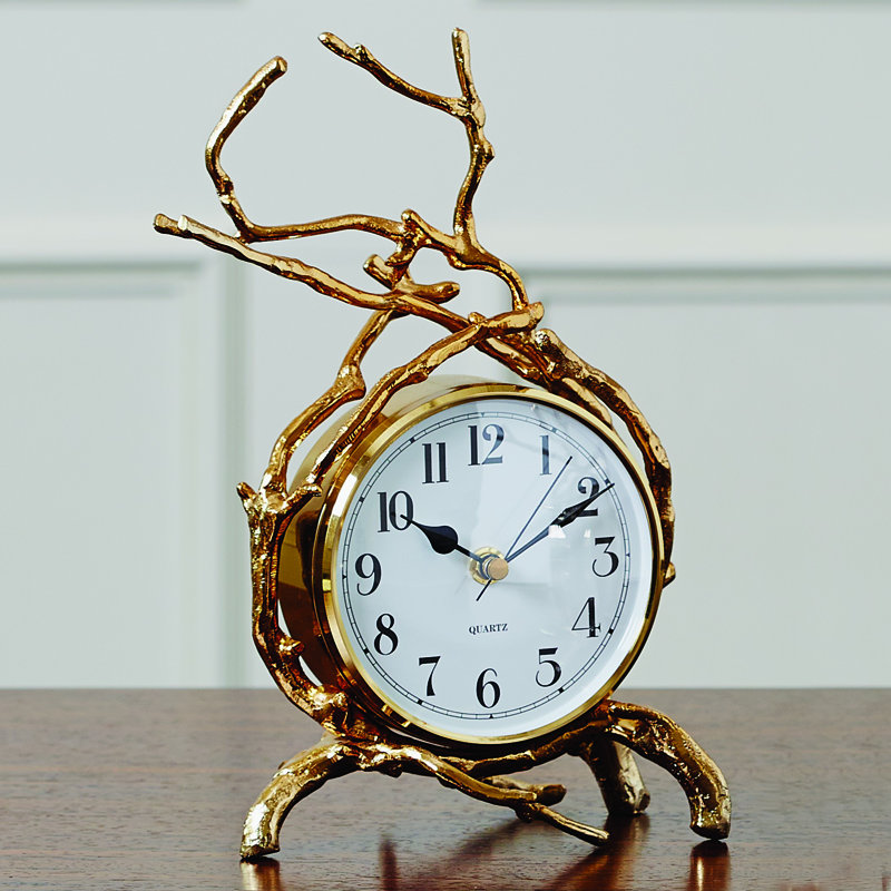 Twig Clock, Brass