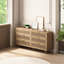Armoire de rangement en rotin 6 tiroirs - Naturel