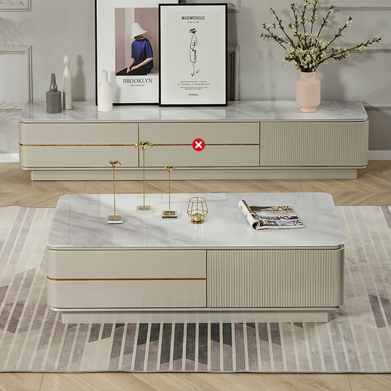 Glass Top Single Coffee Table