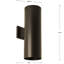 Éclairage cylindrique mural d'extérieur / vertical à 2 lumières de 5 pouces avec lentille supérieure Brioney-264911187-264911188-254976214