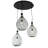 Malsky 3 - Light Matte Black Cluster Pendant