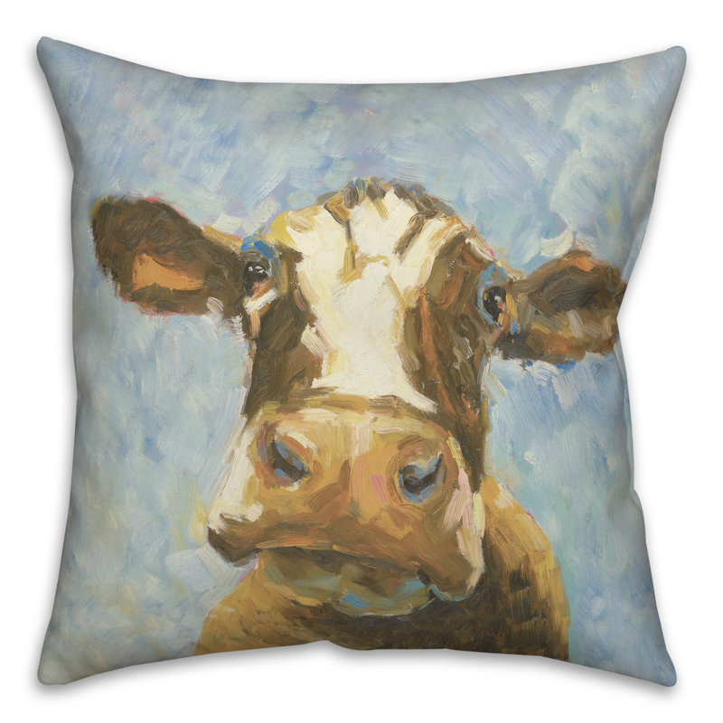 Outdoor Reversible Throw Pillow, Light Blue
