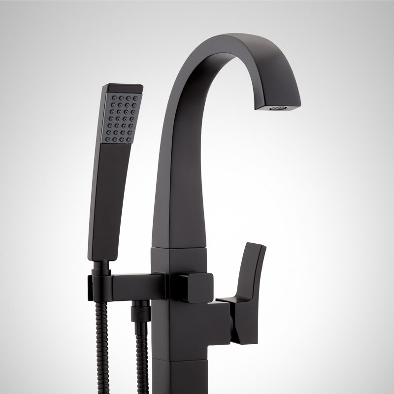 Vilamonte Freestanding Tub Filler - Without Rough-In Valve, Matte Black