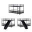 Lit superposé en métal avec glissière et barrières de sécurité - Lit superposé en métal pour chambre d'enfant-1069774144-1069774174
