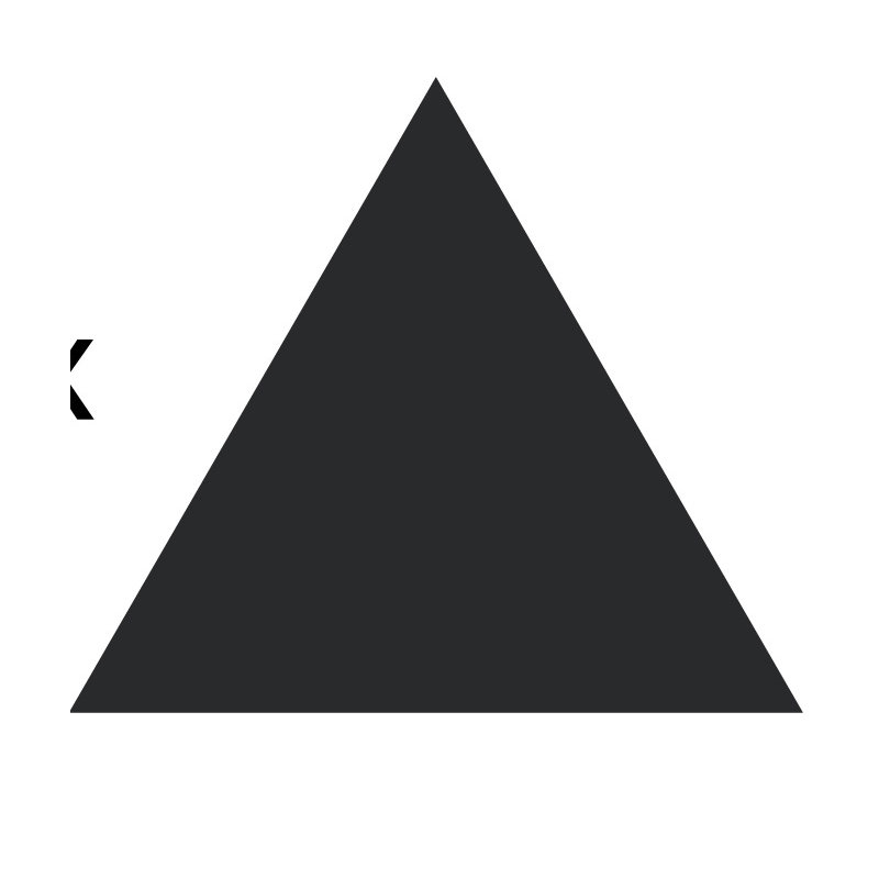 Décalcomanie murale motif triangle, H 8 po x l 8 po x P 0,01 po, Noir