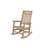 Oversized Outdoor Rocking Chair, All-Weather HIPS Poly Patio Rocker, Heavy Duty 400 lbs Capacity, Big & Tall Comfort with 31" High Backrest for Porch & Backyard, Teak-1060395715