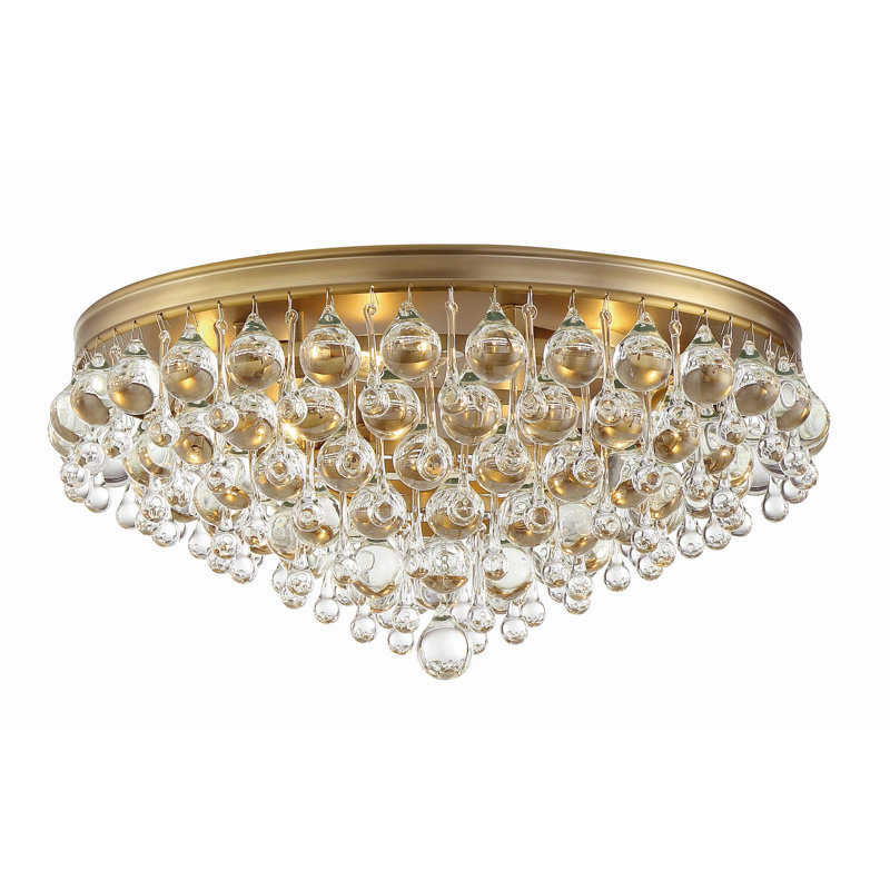 Plafonnier encastré 6 lumières 20 po Eulah, Doré vibrant