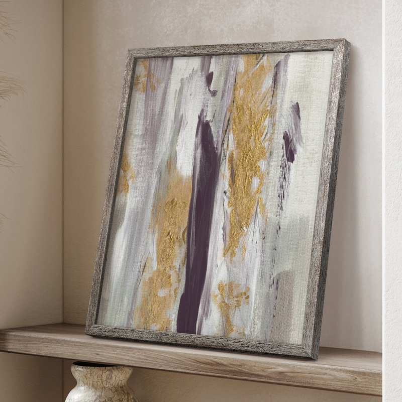 Reproduction encadrée Tumultous Amethyst II - bois massif, H 30 po x l 24 po