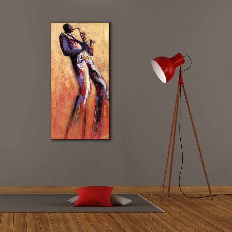 " Sax Solo " by Monica Stewart, 40" H x 20" W x 1.5" D