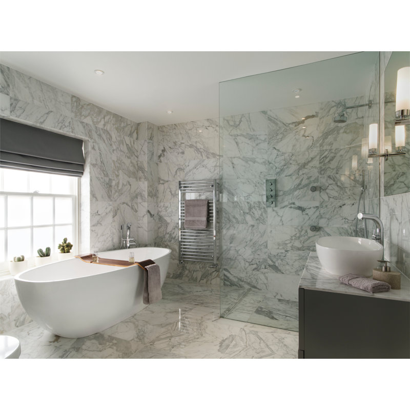 Barcelona Freestanding Soaking Bathtub, 71" L x 34" W, Gloss White