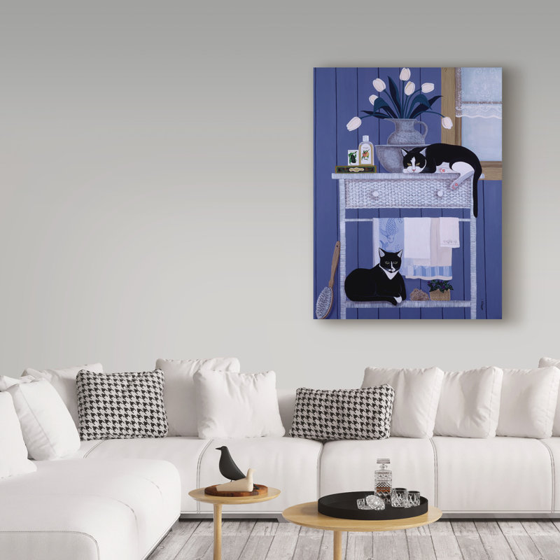 Jondra «Oscar and Harold», reproduction de peinture acrylique sur toile tendue, H 24 po x l 18 po x P 2 po
