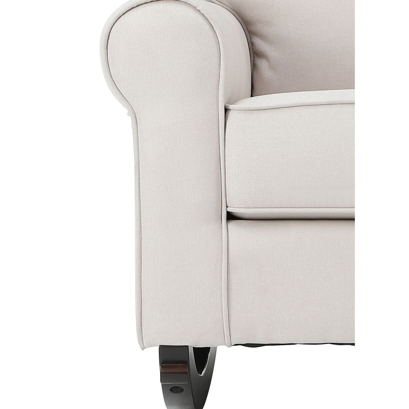 Chaise berçante en tissu Elvin