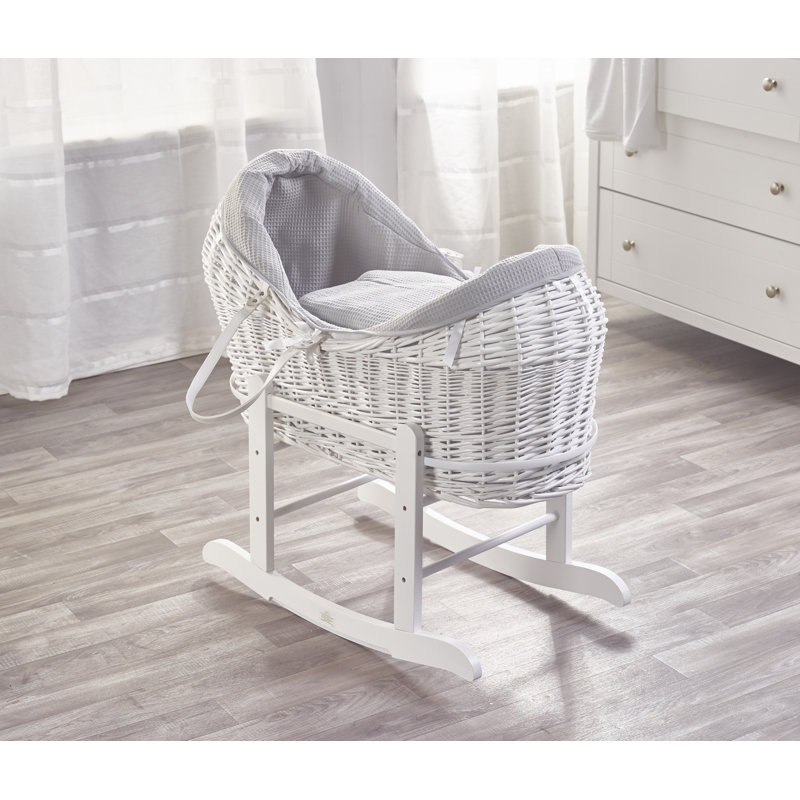 Moses Basket With Stand with Bedding with Mattress
