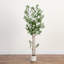 Olive artificielle minimaliste avec pot de fleurs décoratif blanc-1303218425