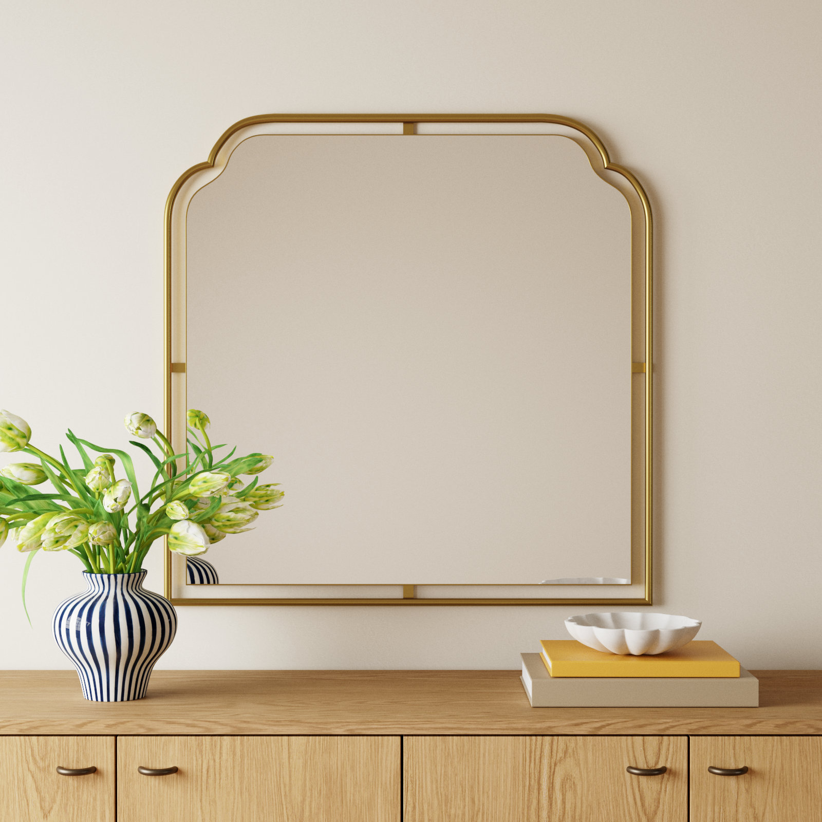 Moors Metal Novelty Mirror, Gold