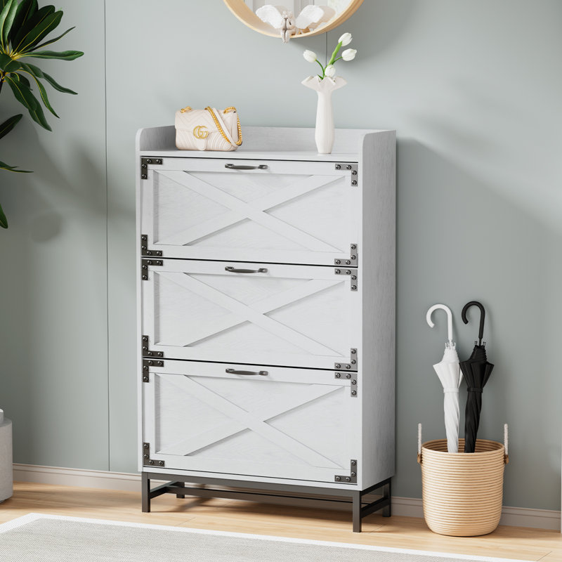Armoire de rangement pour chaussures3, Blanc