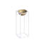 Pot décoratif Becontree Elegant, blanc et or, 8,7 po x 23,6 po x 8,7 po | Fabrication 100% métal, diamètre du pot: 7,9 pouces | Léger à 2,9 lb, aucune installation requise | Parfait pour la décoration intérieure et les plantes d'intérieur-114228051