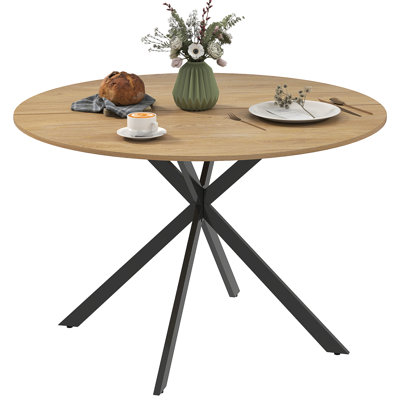 Round Metal Base Dining Table