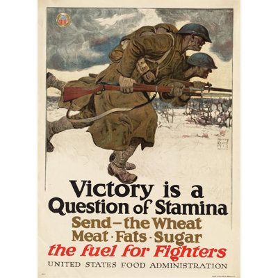"Victory Is a Question of Stamina" by  Harvey T. Dunn - Gallery Wrap Canvas Wall Art