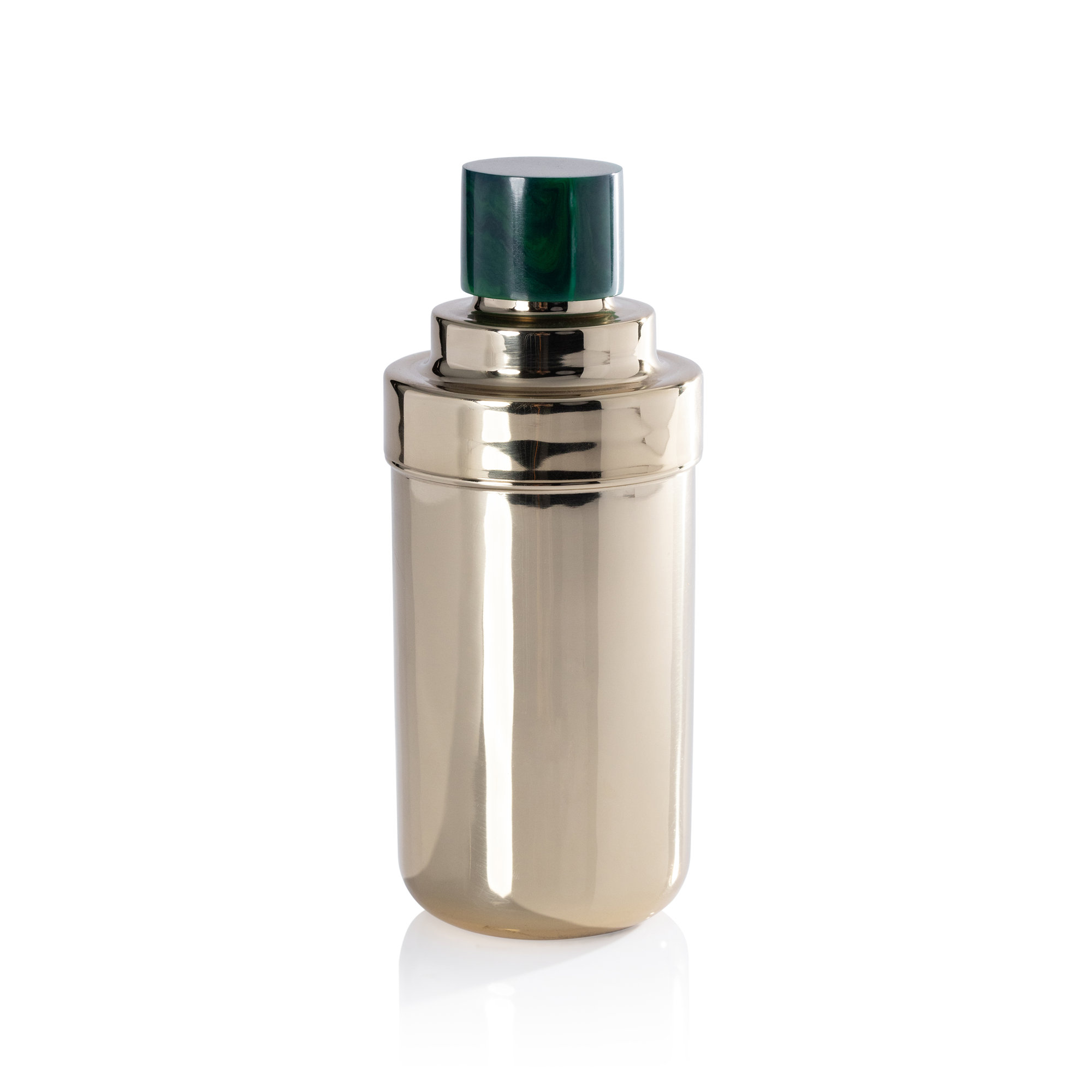 Envee Stainless Steel Cocktail Shaker, Gold/Green