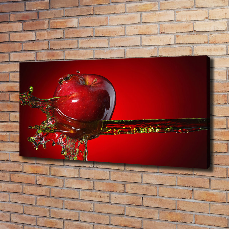 Apple And Water - Wrapped Canvas Print
