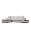 Élégant canapé d'angle avec structure en bois de hêtre, l 10,3 pi x l 6,4 pi x H 2,8 pi | Tissu 100% polyester, nettoyage à sec | Coussins confortables en mousse et en plumes grises épaisses de 18,1 po | Comprend 2 coussins portables, des pieds en noyer et un design scandinave-1017776971-1017776820