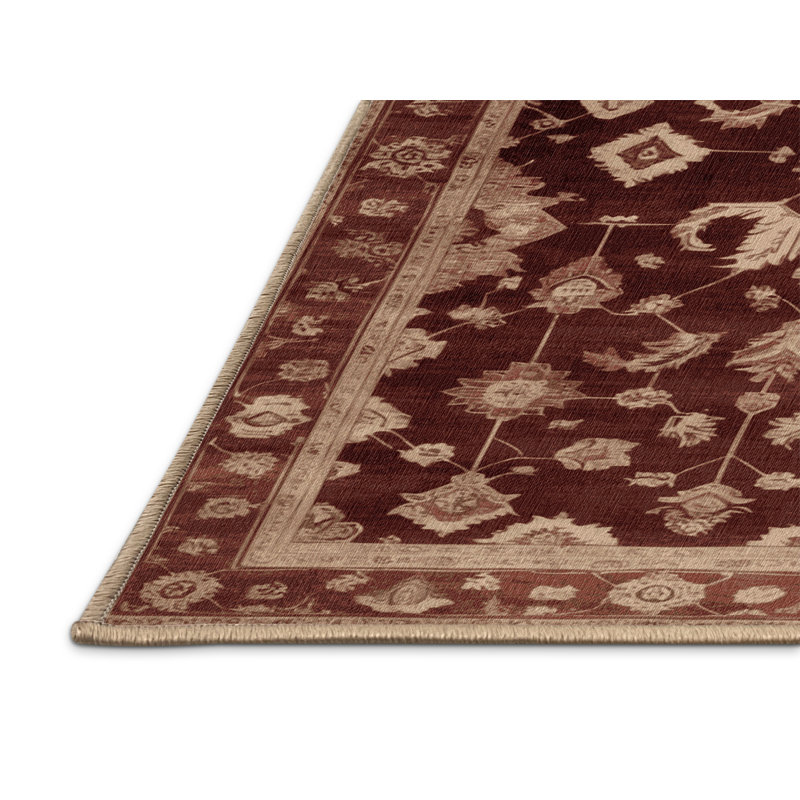 Tapis brun lavable à la machine, Rectangle 6 pi x 9 pi
