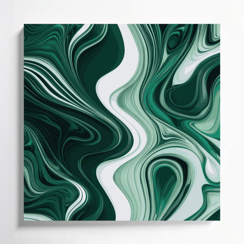 Art numérique sur toile, abstraction numérique 63, H 12 po x l 12 po