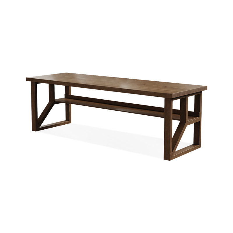 Walnut Rectangular Solid Wood desks, 29.53" H x 94.49" W x 31.5" D