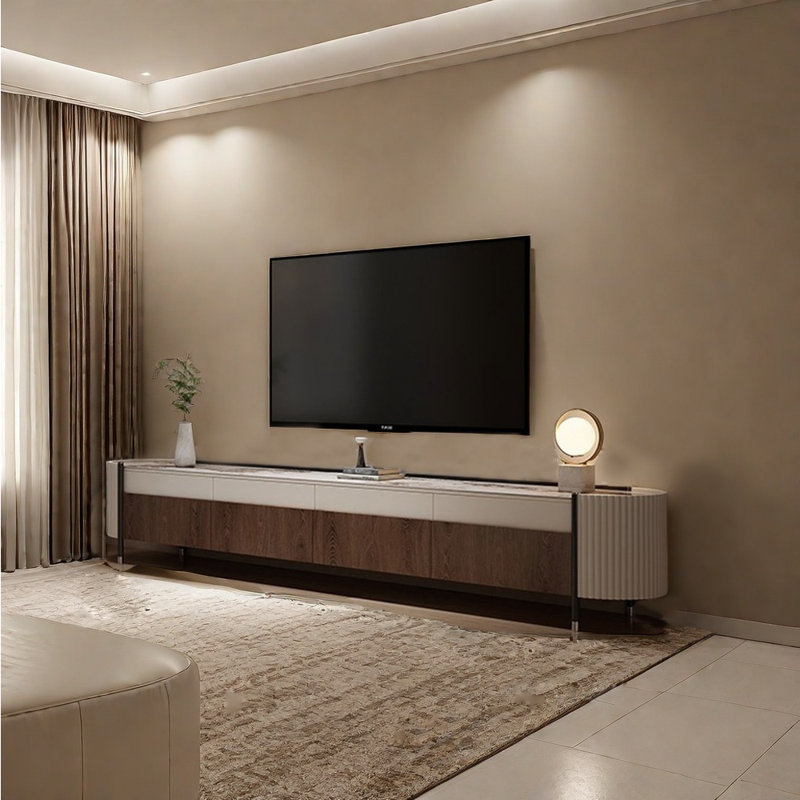 Light luxury modern style TV cabinet, 78.74"