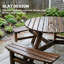 6 - Person Wood Patio Dining Set with Round Table
