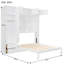 Grand lit escamotable mural avec armoire supérieure, tablettes et garde-robe, lit pliable peu encombrant-1250169771