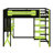 Modern Loft Bed Featuring A Built In Desk, Shelves-304044406