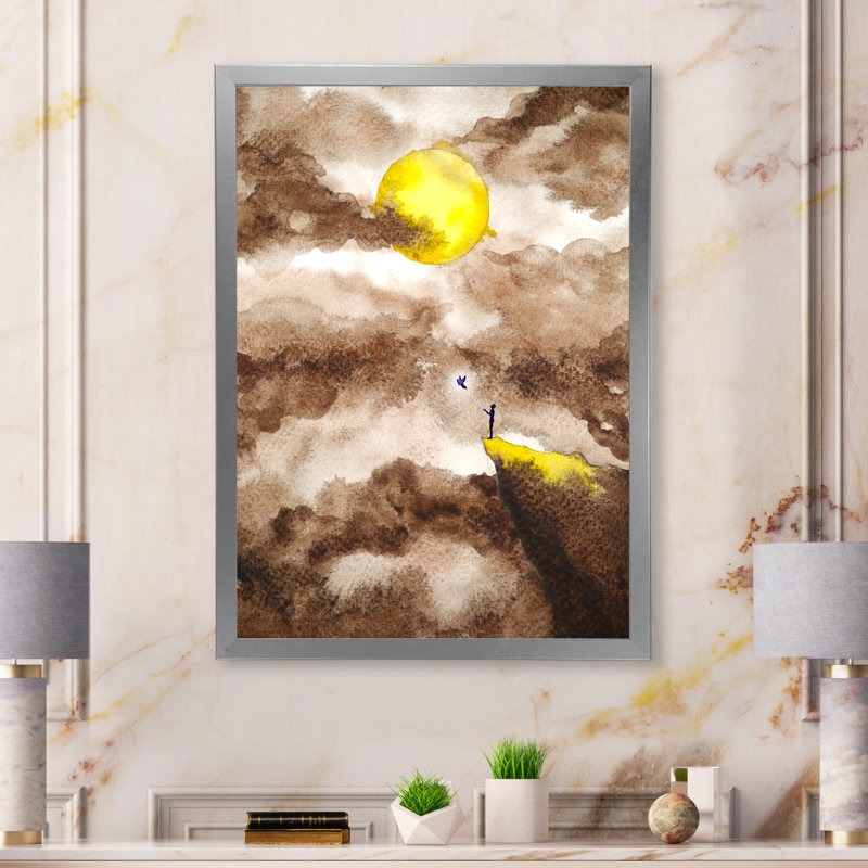 «Humain avec une puissante planète énergie IV», reproduction d'art sur toile moderne, H 40 po x l 30 po x P 1,5 po