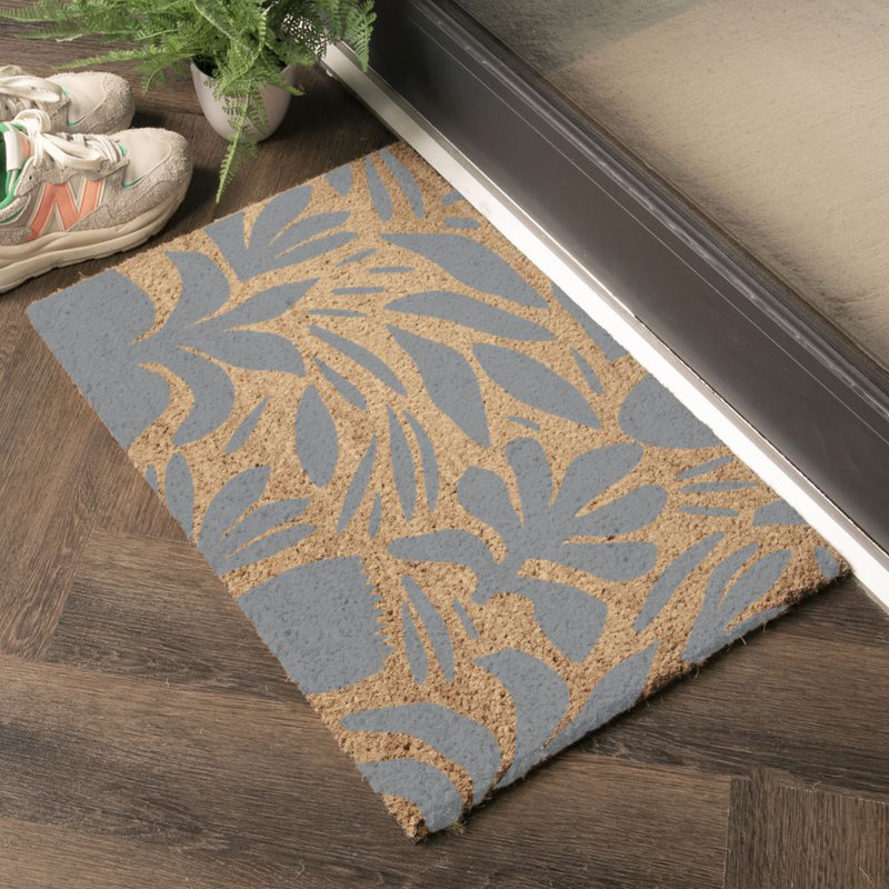 Biller Kitchen Mat, Grey/Orange