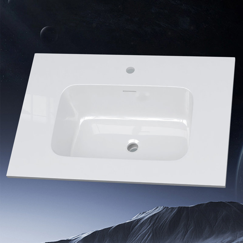 30 po X P 22 po D Comptoir de meuble-lavabo simple en marbre
