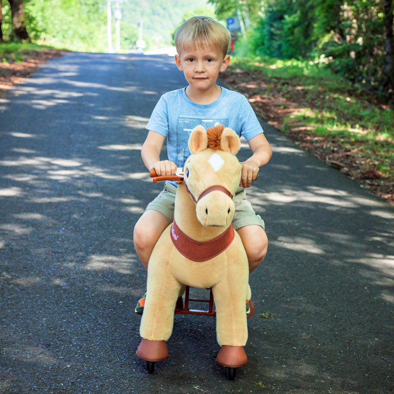 Model E Ride On Horse, Brun clair, H 35,4 po x l 15,7 po x P 33,1 po