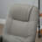 Faux Leather Manual Recliner With Swivel Wood Base Padded Armrest-734481232