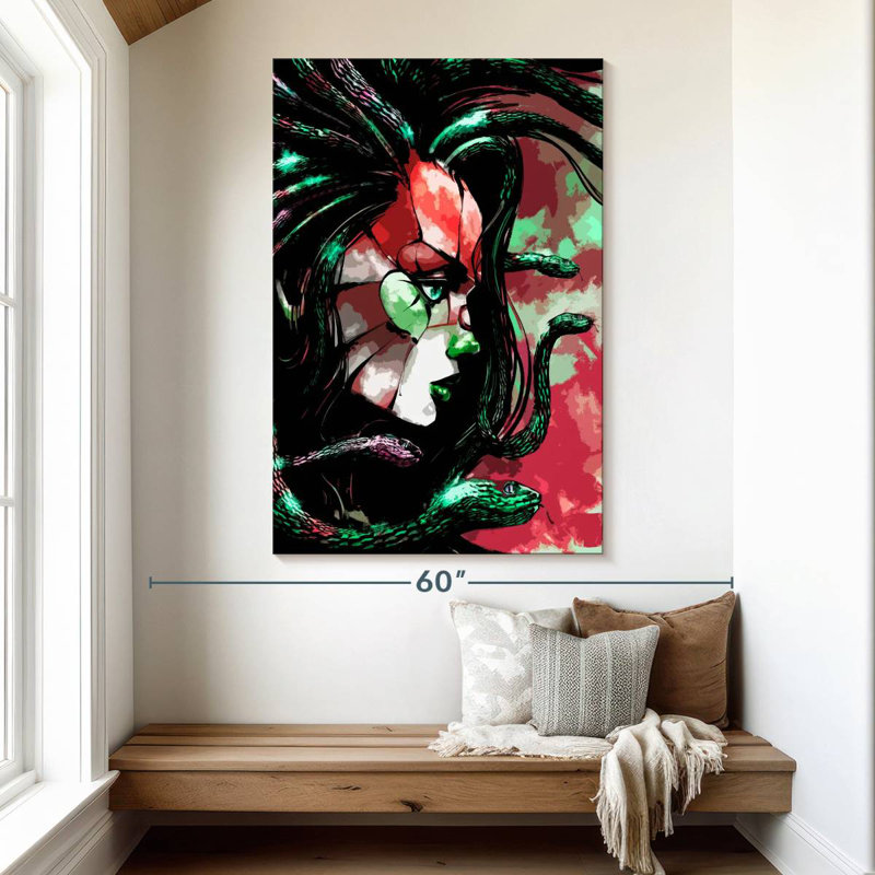 Kelan The Gorgon Medusa, 51" H x 34" W