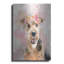 Art mural en métal Red Barrel Studio® «Flower Crown Airedale Terrier» par Furbaby Affiliates-1773043315