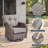 6-Piece Patio Furniture Set, All-Weather Outdoor Seating Set With Swivel Glider Chairs & Ottomans-301670055