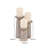 Mango Wood Handmade Minimalistic Bell Shaped Pillar Decorative  Candle Holder Set-1454927293