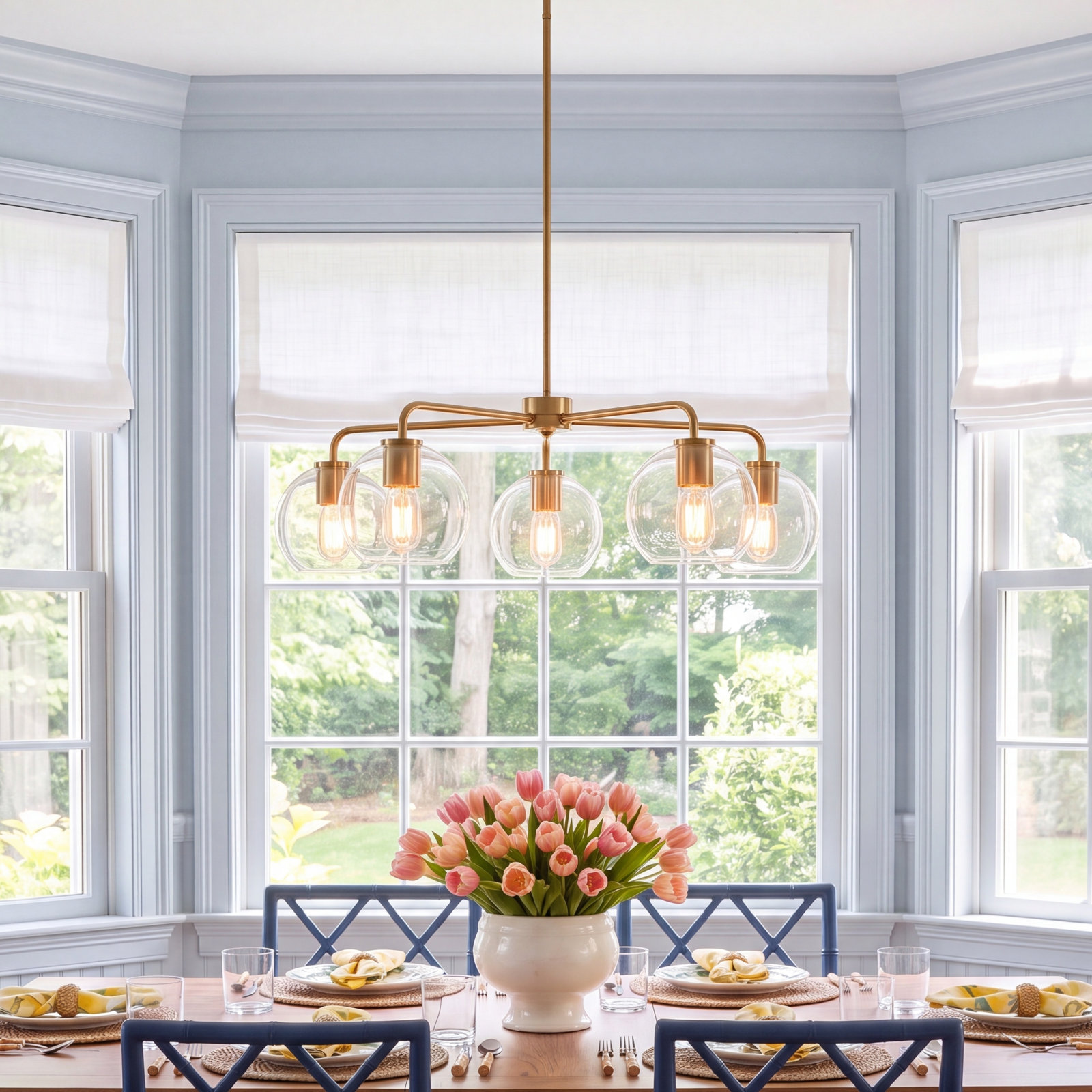 Childerley 5-Light Chandelier, Satin Brass