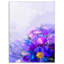 « abstract blue » et les fleurs violettes, reproduction sur toile tendue-29506768
