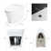 Smart Toilet Bidet Combo With Self-Cleaning Nozzle,Upmarket Compact Dual Flush Toilet 1/1.28 GPF,Tank Less Toilet With Foot Sensor Flush,White Night Light,Knob Control,Power Outage Flushing,Soft Close